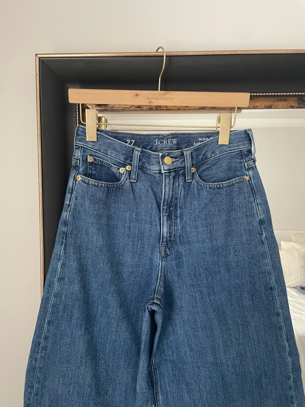 J. Crew Classic Blue High-Rise Superwide Leg Jeans - Picture 3 of 6